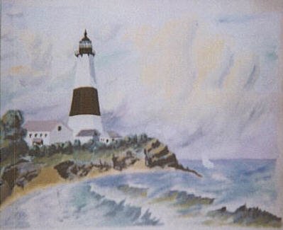Watercolor painting by Joseph C Crownover Sr. (1913-1999)